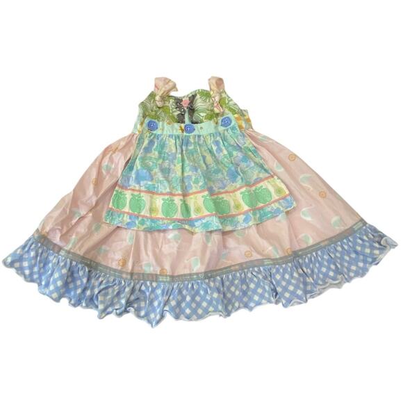 MATILDA JANE HELLO LOVELY Beautiful Swan Knot Dress SIZE 2 Sleeveless Ruffle Hem - Picture 2 of 7